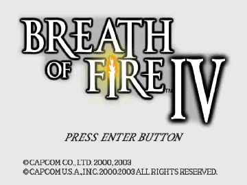 Breath of Fire 4 (US) screen shot title